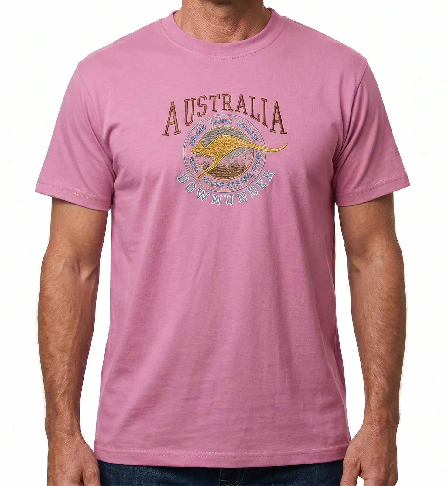 Adult Australia Kangaroo T Shirt Pink L