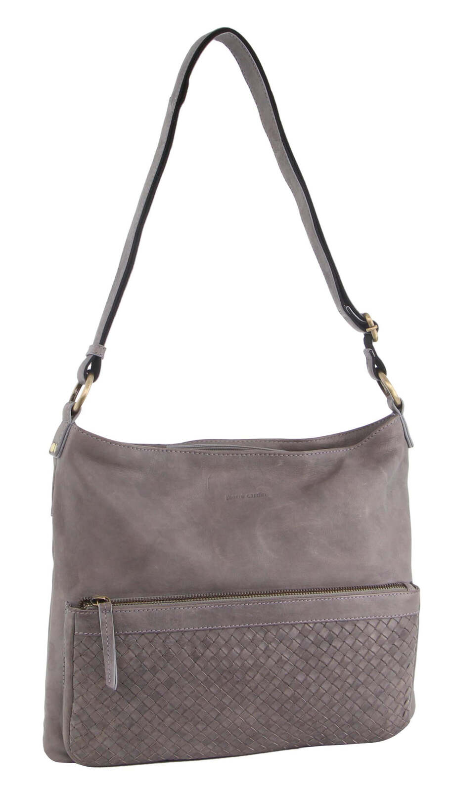Pierre Cardin Women's Woven Leather Crossbody Bag