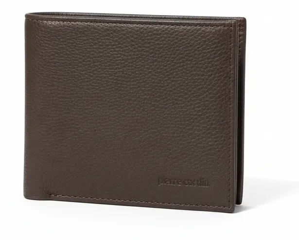 Pierre Cardin Mens RFID Leather Tri Fold Wallet Brown