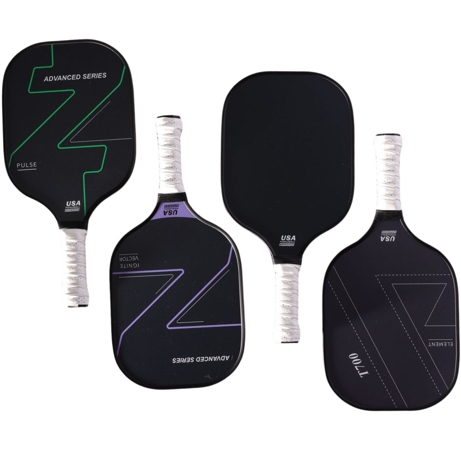 4x Graphite Carbon Fiber Pickleball Paddles Bulk Set