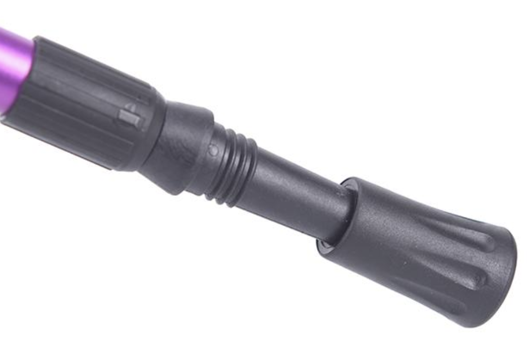 Folding Telescopic Adjustable Antishock Hiking Trekking Pole Black - Image 5