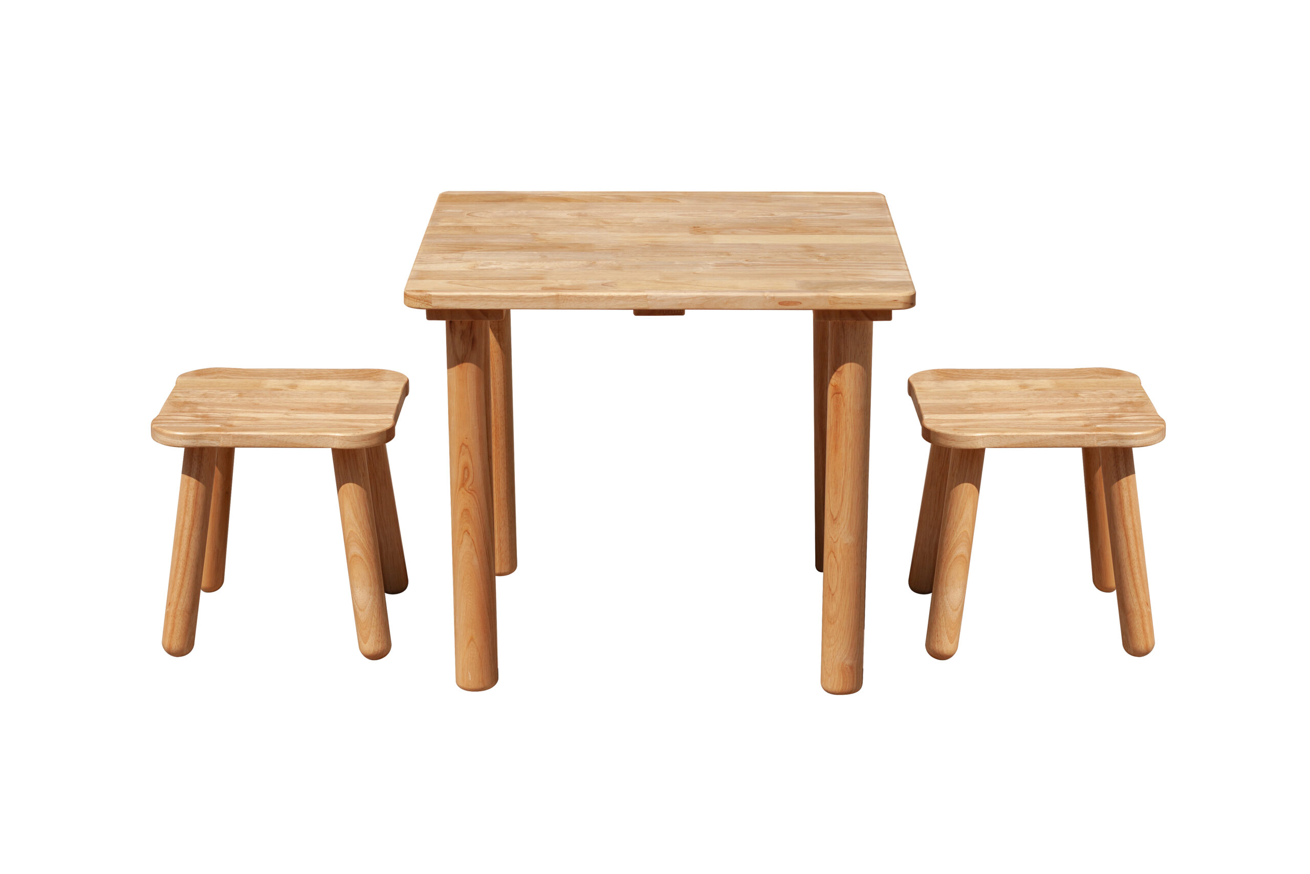 Classic Square Dining Table and 2 Stools Set