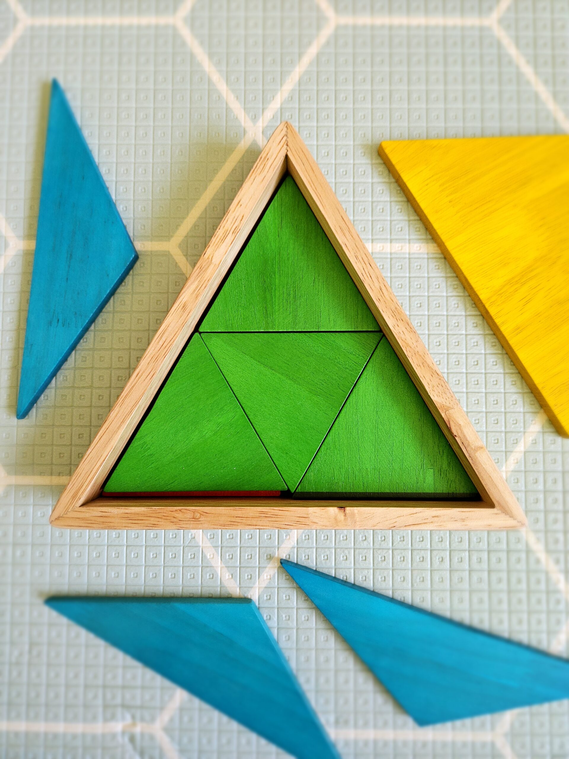 Montessori Wooden Triangle Educational Toy Set for Toddlers