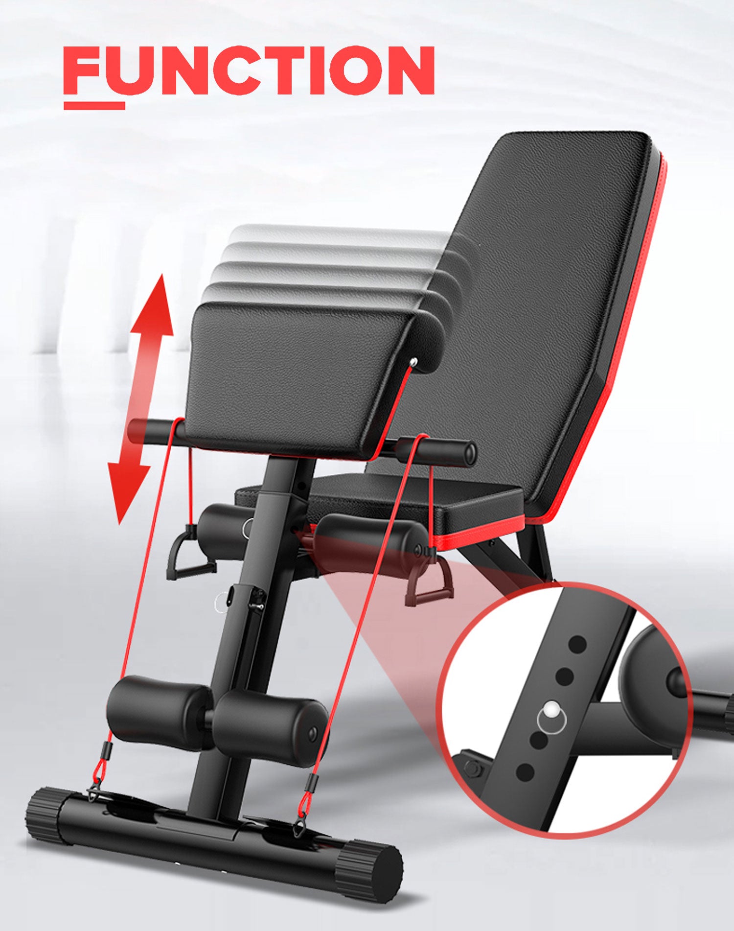 Adjustable FID Abdominal Weight Press Bench Incline Flat Gym - Image 2