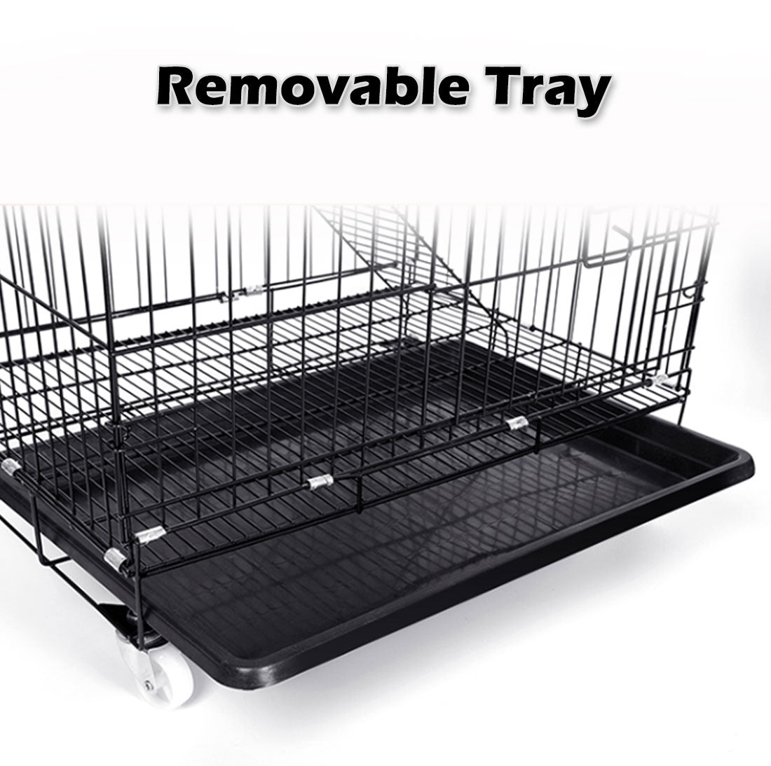 3-Level L Multi-Pet Aviary Cage with Castors - Image 5