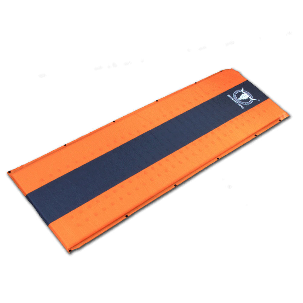 Single Self Inflating Mattress Air Bed Camping Mat Joinable - Orange