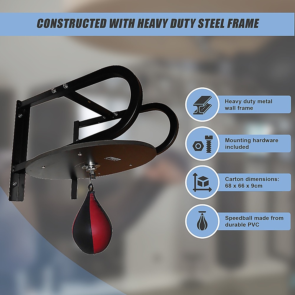 Boxing Speedball Training Set with Wall Mount Frame - Image 7