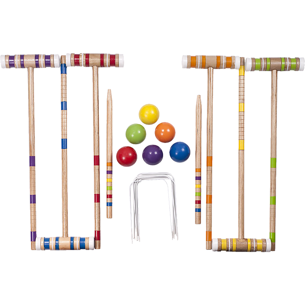 Croquet Set For Up To 6 Players Complete Outdoor Lawn Game