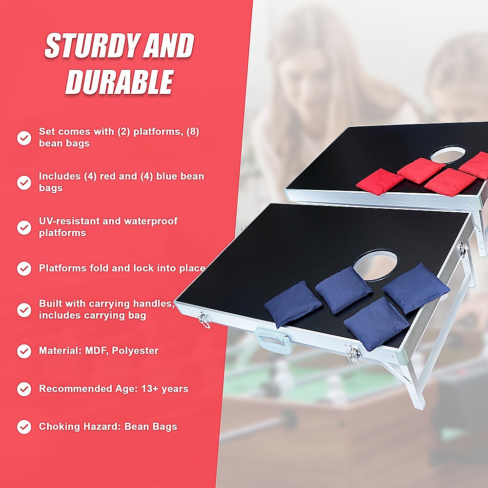 Bean Bag Toss Cornhole Game Set Aluminium Portable - Image 6