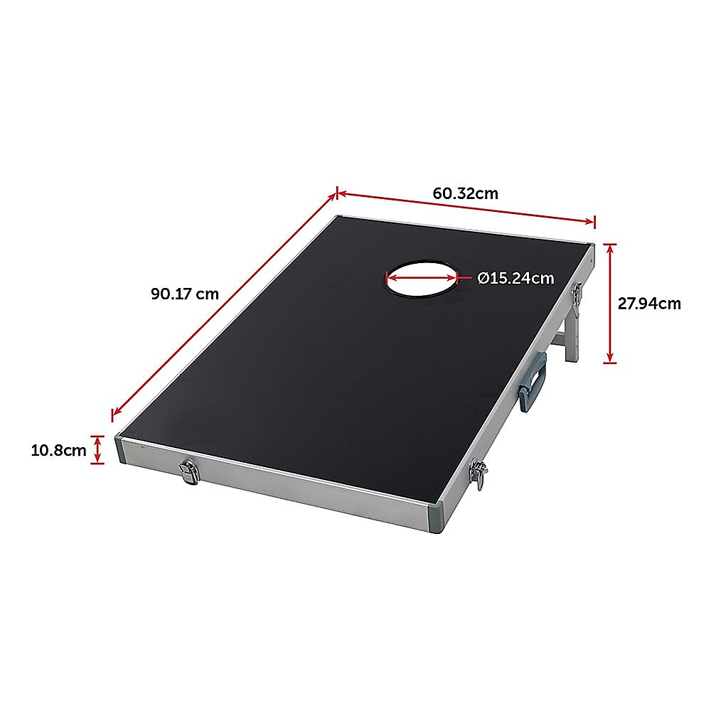 Bean Bag Toss Cornhole Game Set Aluminium Portable - Image 12
