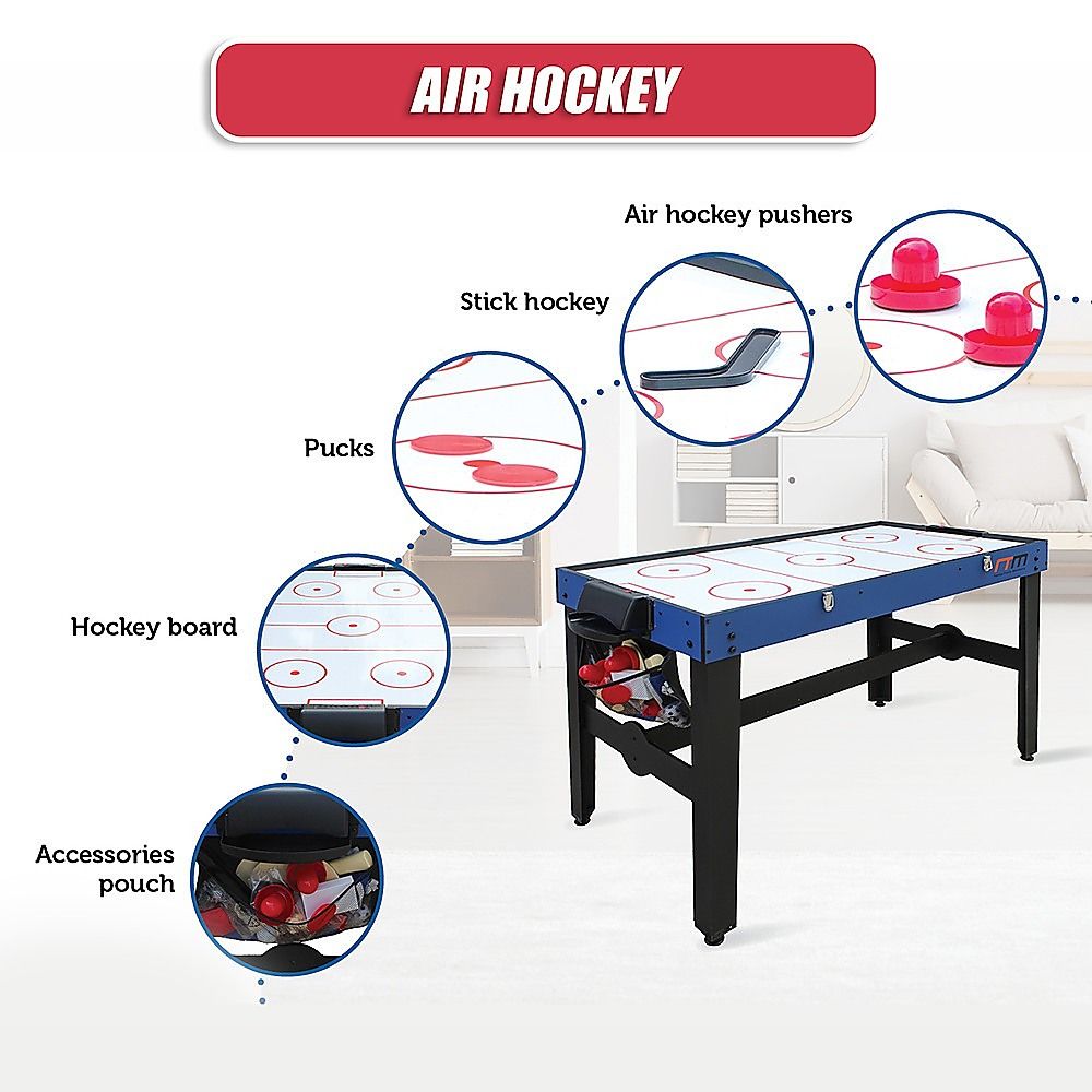 4FT 12 in 1 Combo Games Table Foosball Hockey - Image 10