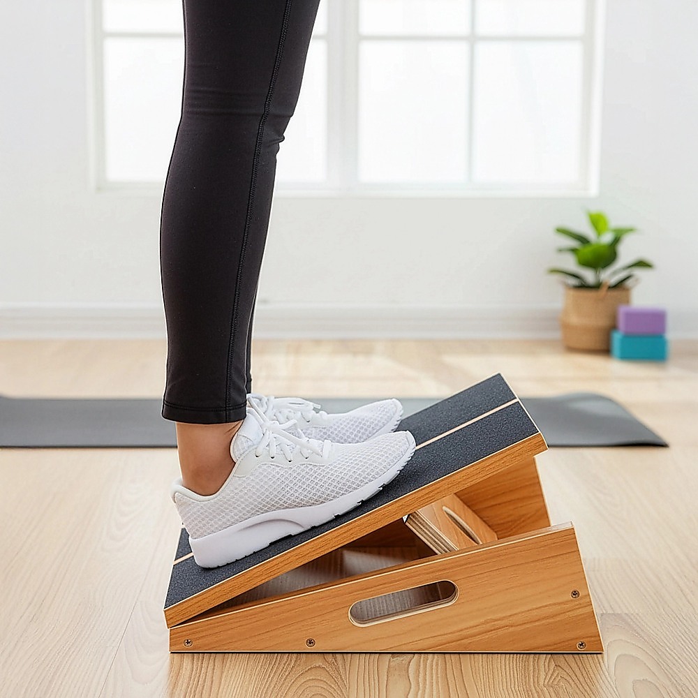 Wooden Slant Exercise Board with Adjustable Incline - Image 6