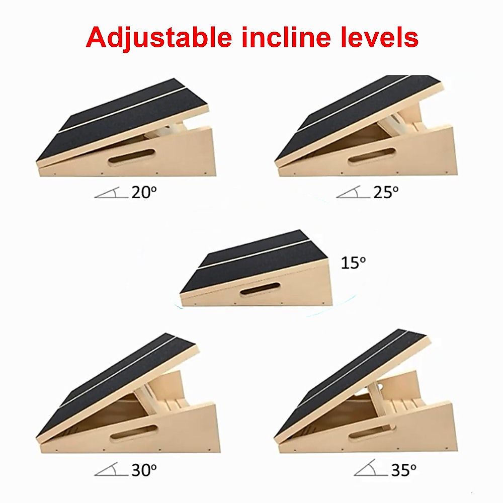 Wooden Slant Exercise Board with Adjustable Incline - Image 11