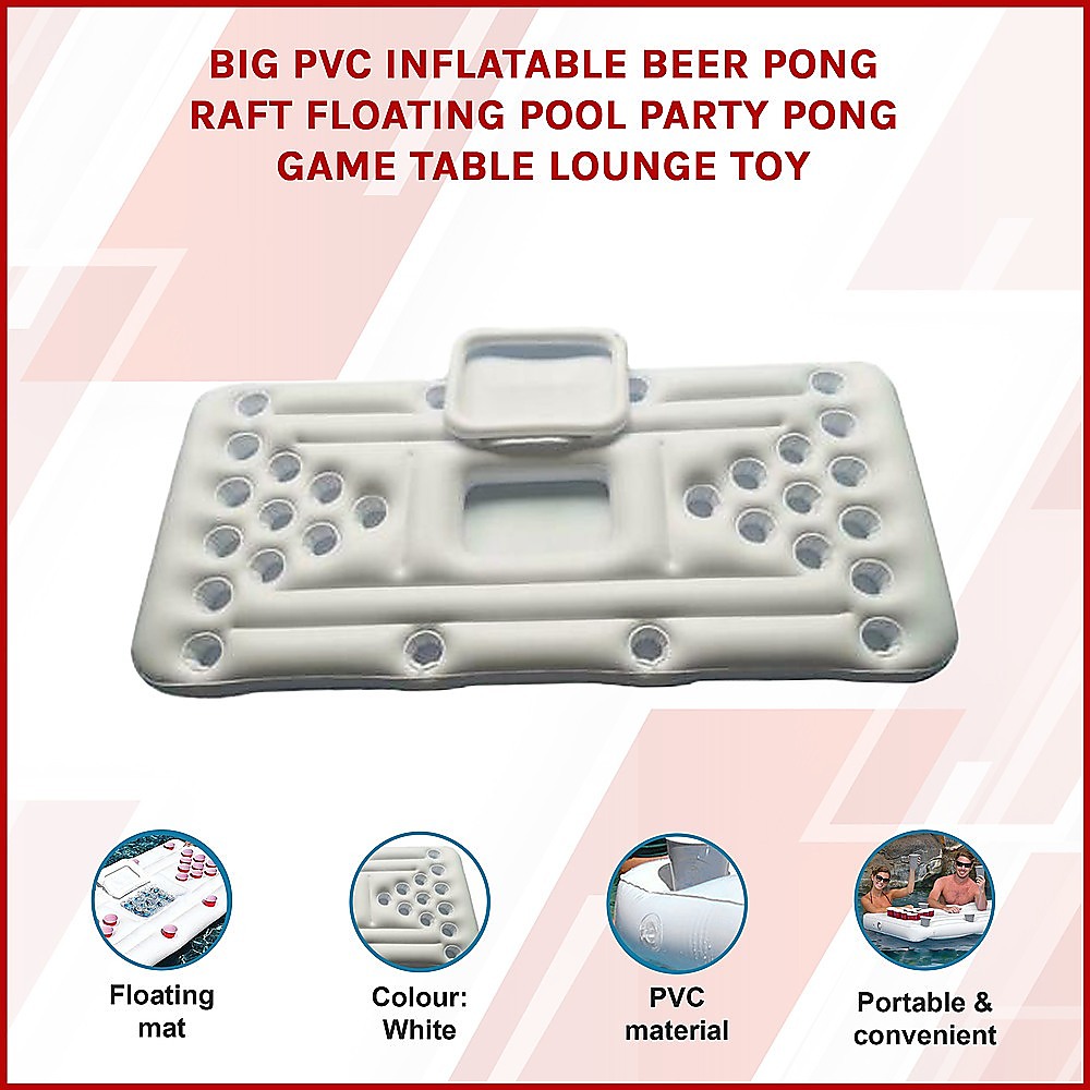 Big PVC Inflatable Beer Pong Raft Pool Party Game - Image 4