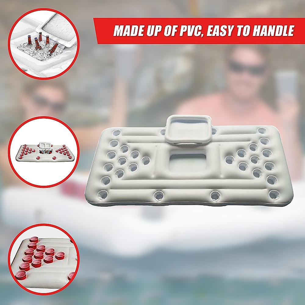Big PVC Inflatable Beer Pong Raft Pool Party Game - Image 9