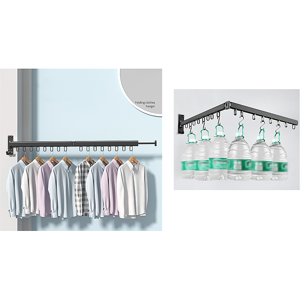 Foldable Wall Hanging Clothes Drying Rack Retractable - Image 4