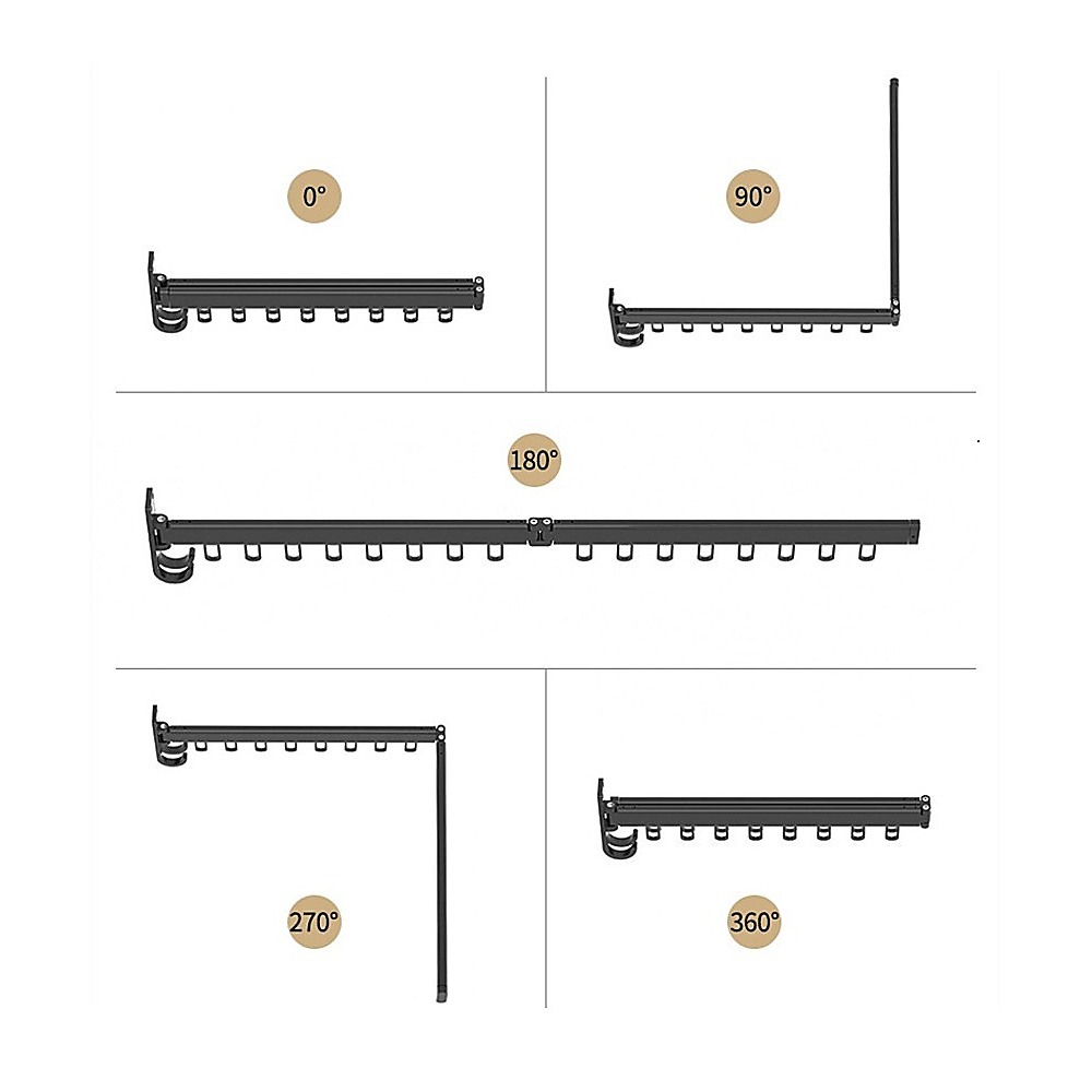 Foldable Wall Hanging Clothes Drying Rack Retractable - Image 5