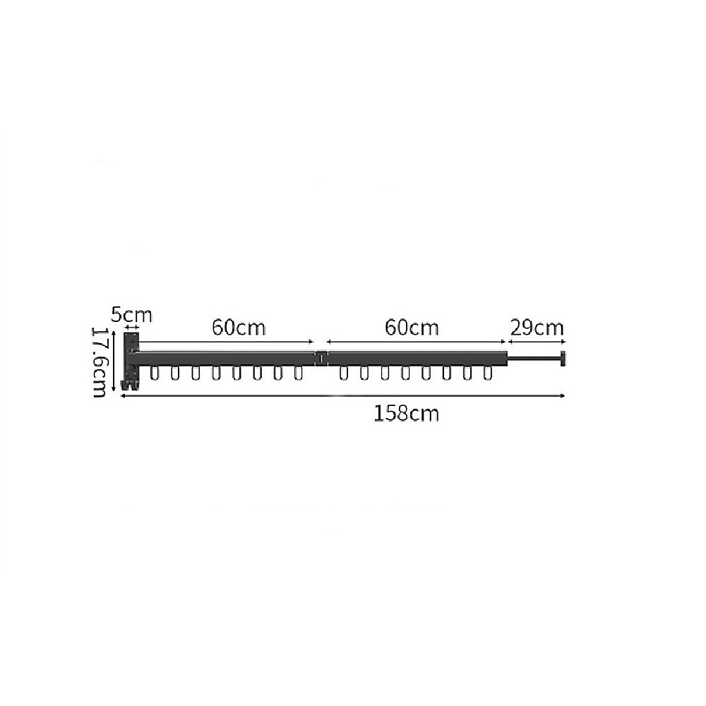 Foldable Wall Hanging Clothes Drying Rack Retractable - Image 6