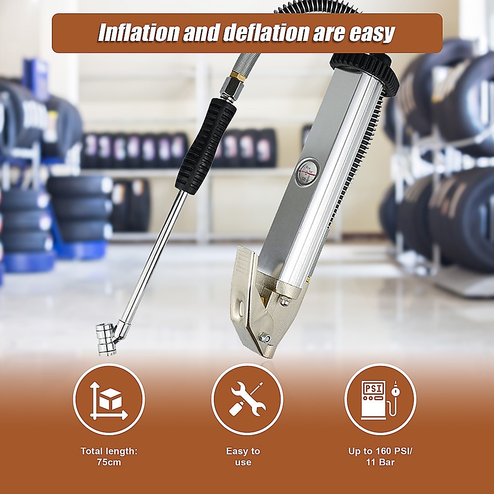 Professional Tyre Inflator with Gauge and Air Pressure Tester - Image 5