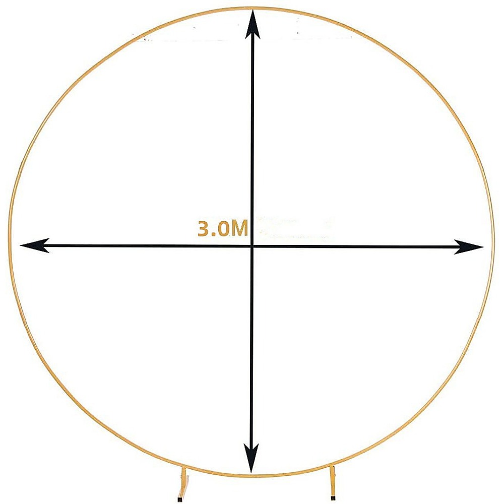 3M Gold Wedding Hoop Round Circle Arch Backdrop Stand - Image 6