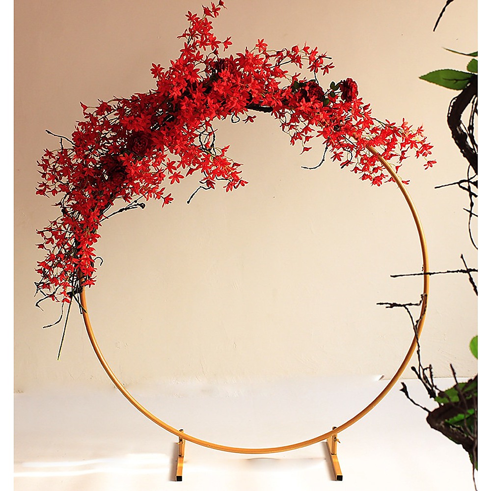 3M Gold Wedding Hoop Round Circle Arch Backdrop Stand - Image 5