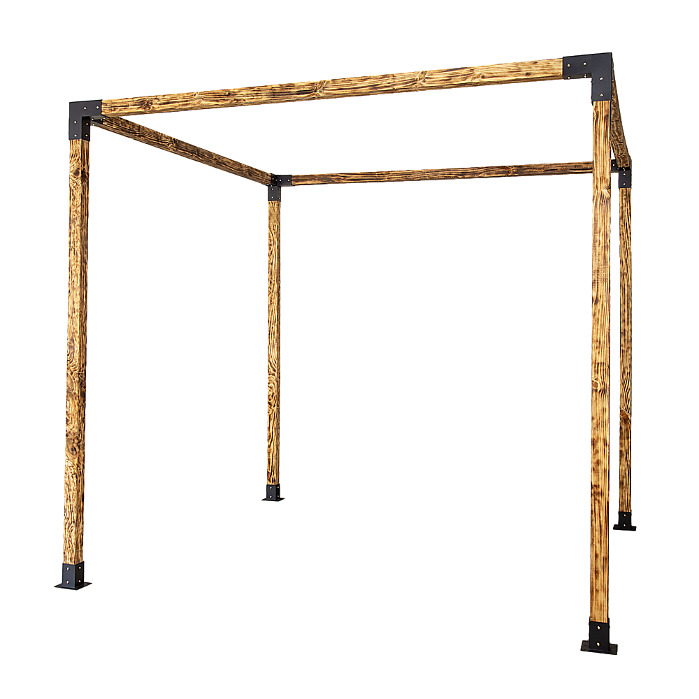 Roof Pergola Gazebo Shed Matte Black Steel Brackets DIY Kit
