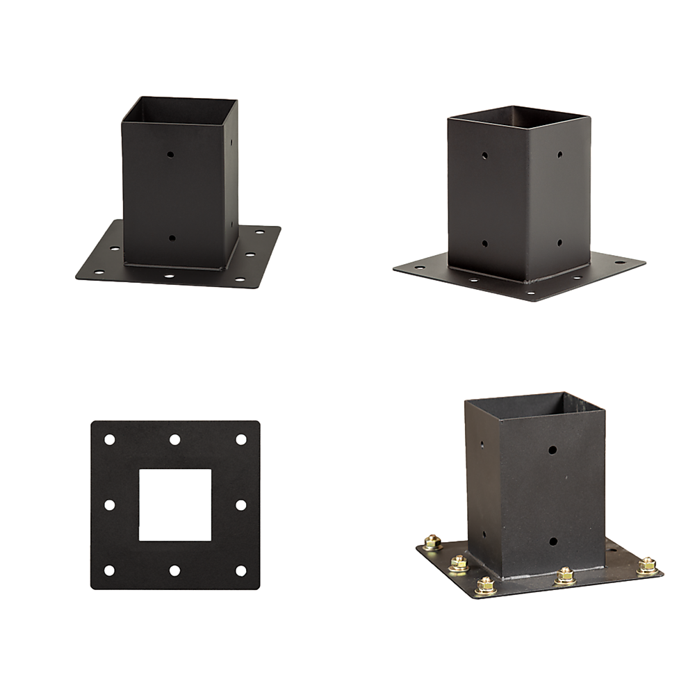 Pergola Gazebo Shed Roof Matte Black Steel Brackets Kit - Image 7