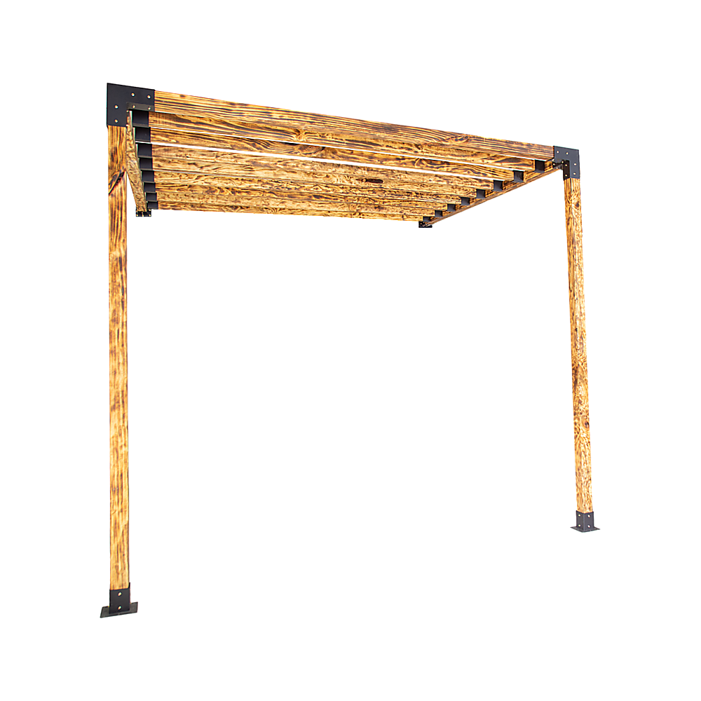 Steel Brackets Kit Matte Black Roof Pergola Gazebo Shed