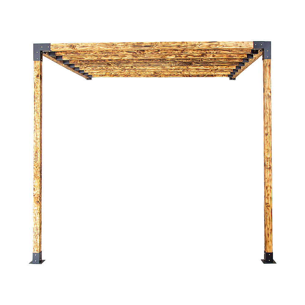 Steel Brackets Kit Matte Black Roof Pergola Gazebo Shed - Image 5