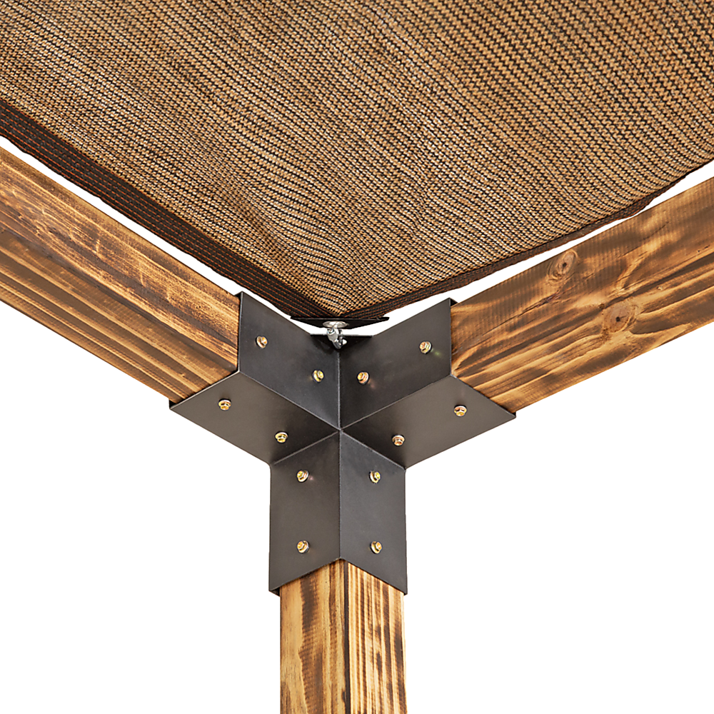 Roof Pergola Gazebo Brackets Kit with Coffee Screen - Image 4