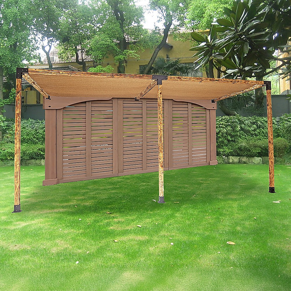 Roof Pergola Steel Brackets DIY Kit with Coffee Screens - Image 11