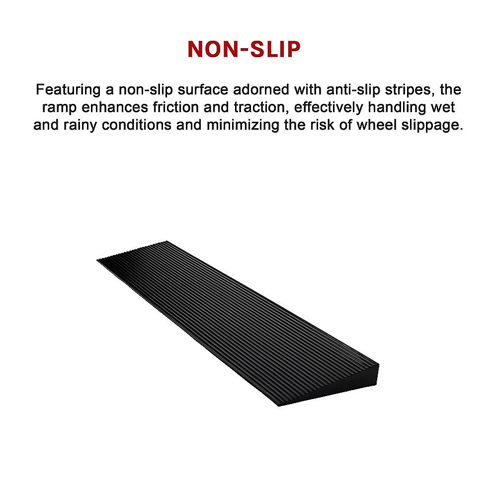 Cuttable Threshold Ramp Rubber Wheelchair Ramp Solid 4 cm Rise 90 cm Wide - Image 13