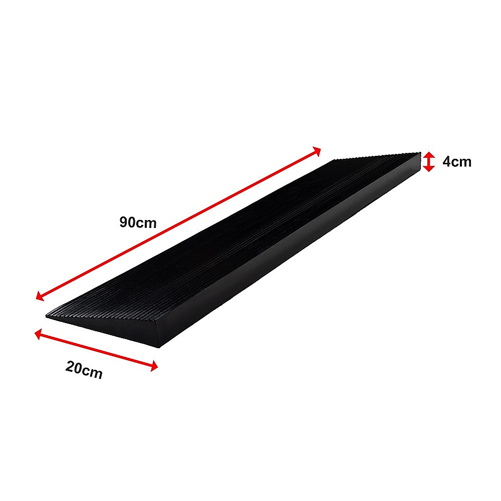 Cuttable Threshold Ramp Rubber Wheelchair Ramp Solid 4 cm Rise 90 cm Wide - Image 14