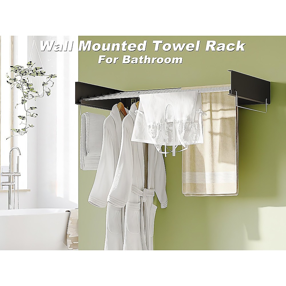 Wall Mounted Collapsible Laundry Drying Rack - Image 3