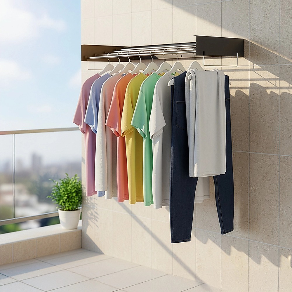 Wall Mounted Collapsible Laundry Drying Rack - Image 11