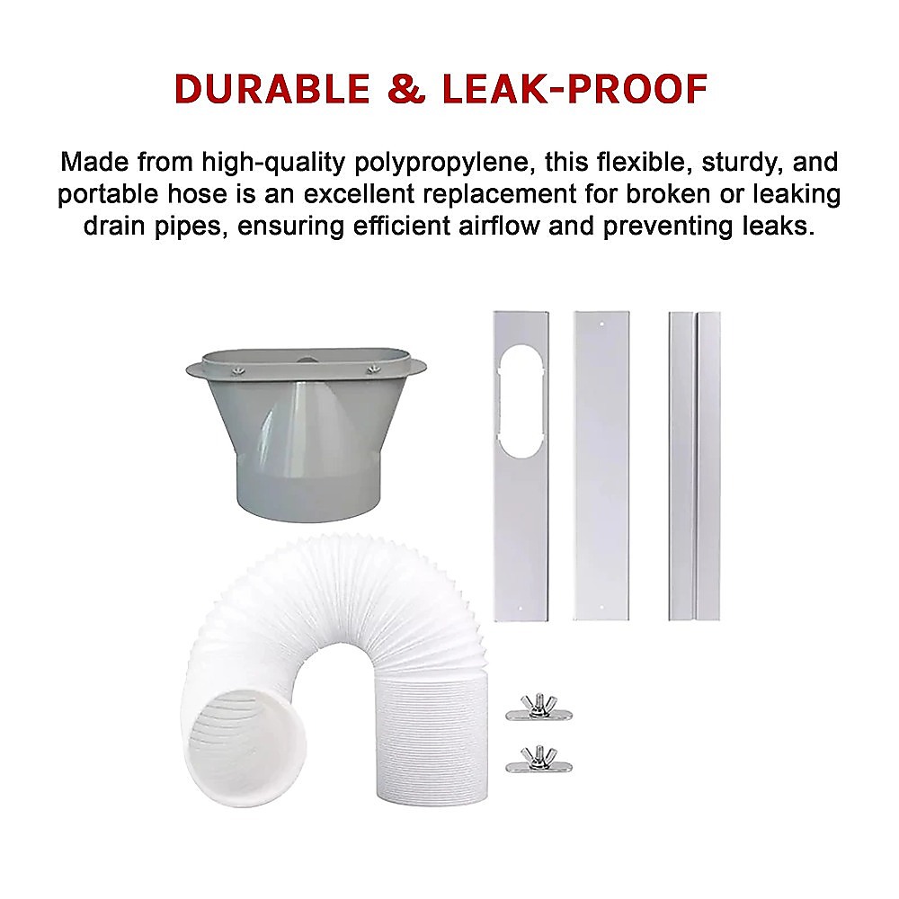 Portable Air Conditioner Window Kit Exhaust Hose Adaptor and Slide Plate - Image 11