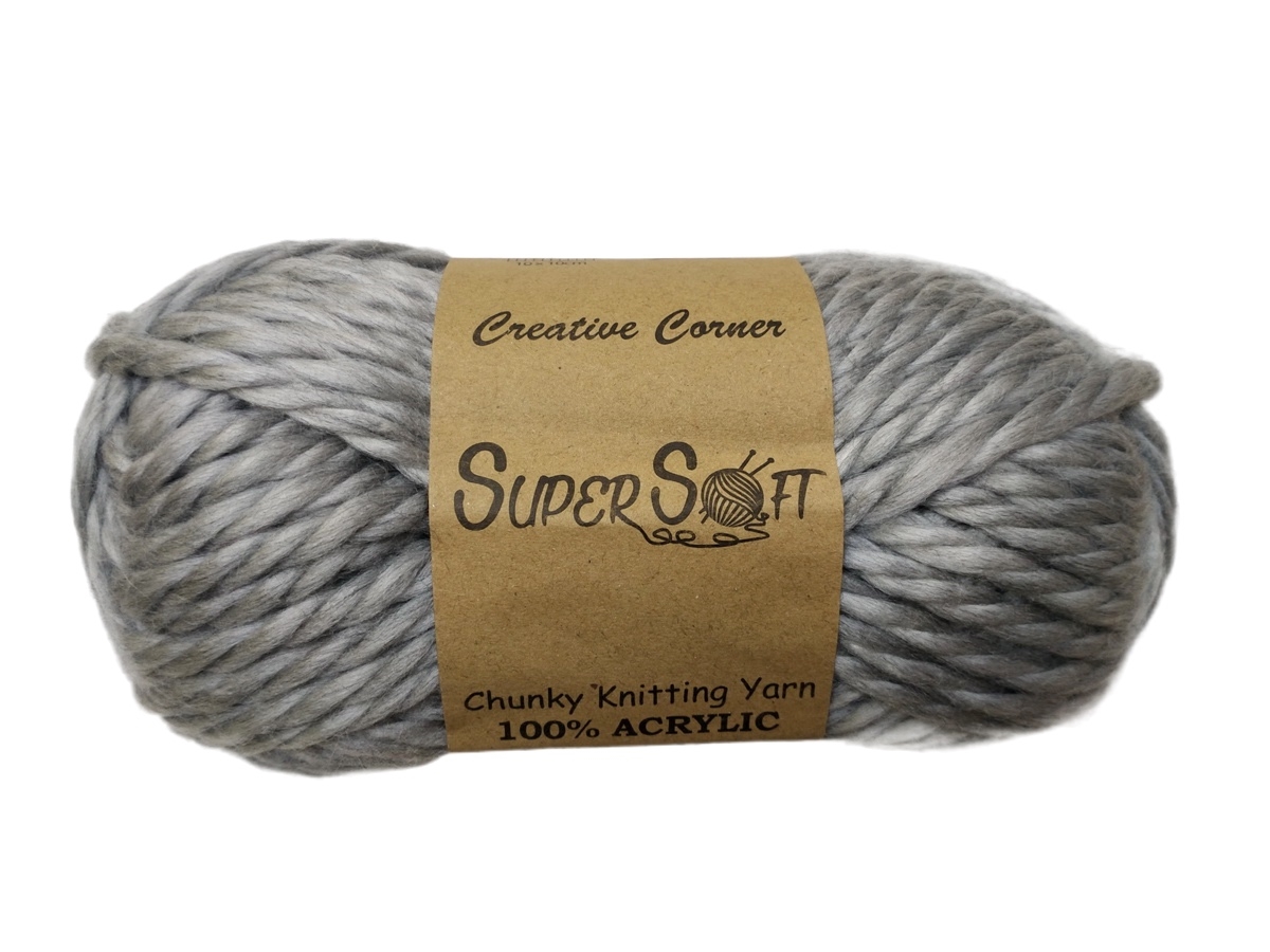 Bulk 12 Grey Marl Chunky Yarn 100G
