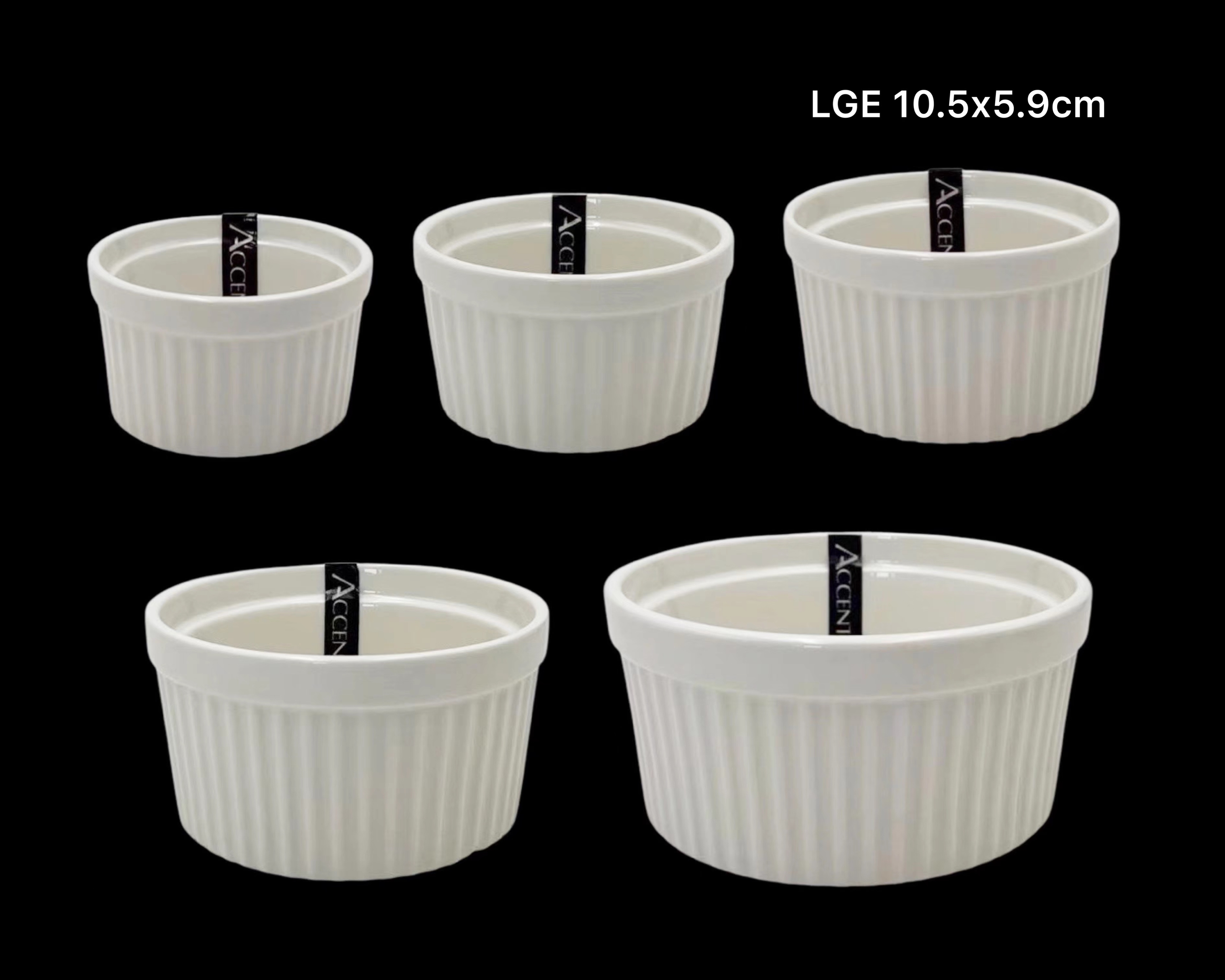 Bulk 36 Large New Bone China Ramekin 10x6cm