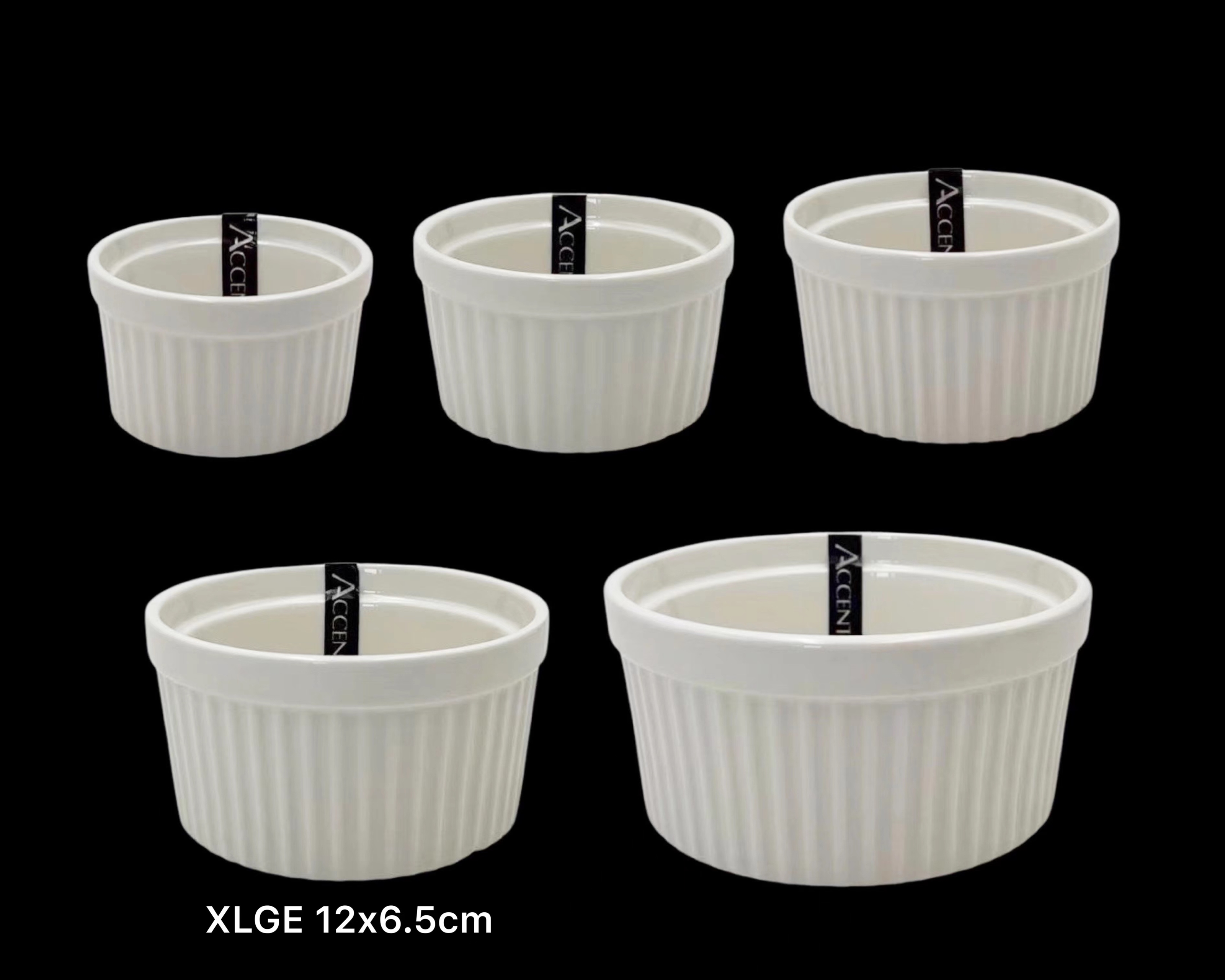 Bulk 36 Xlarge New Bone China Ramekin 12x6cm