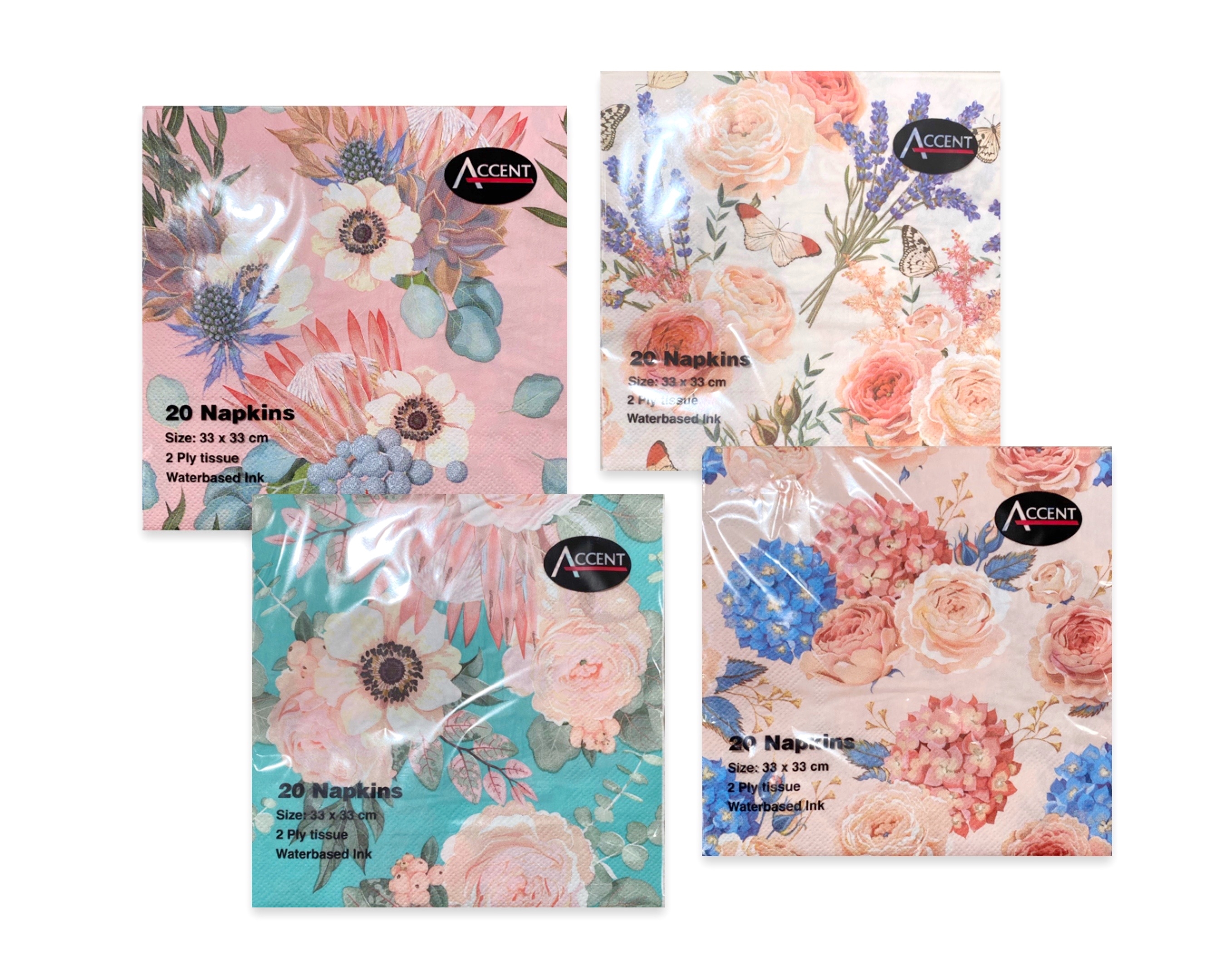 Bulk 960 Happy Blossom Napkin 2ply 33cm