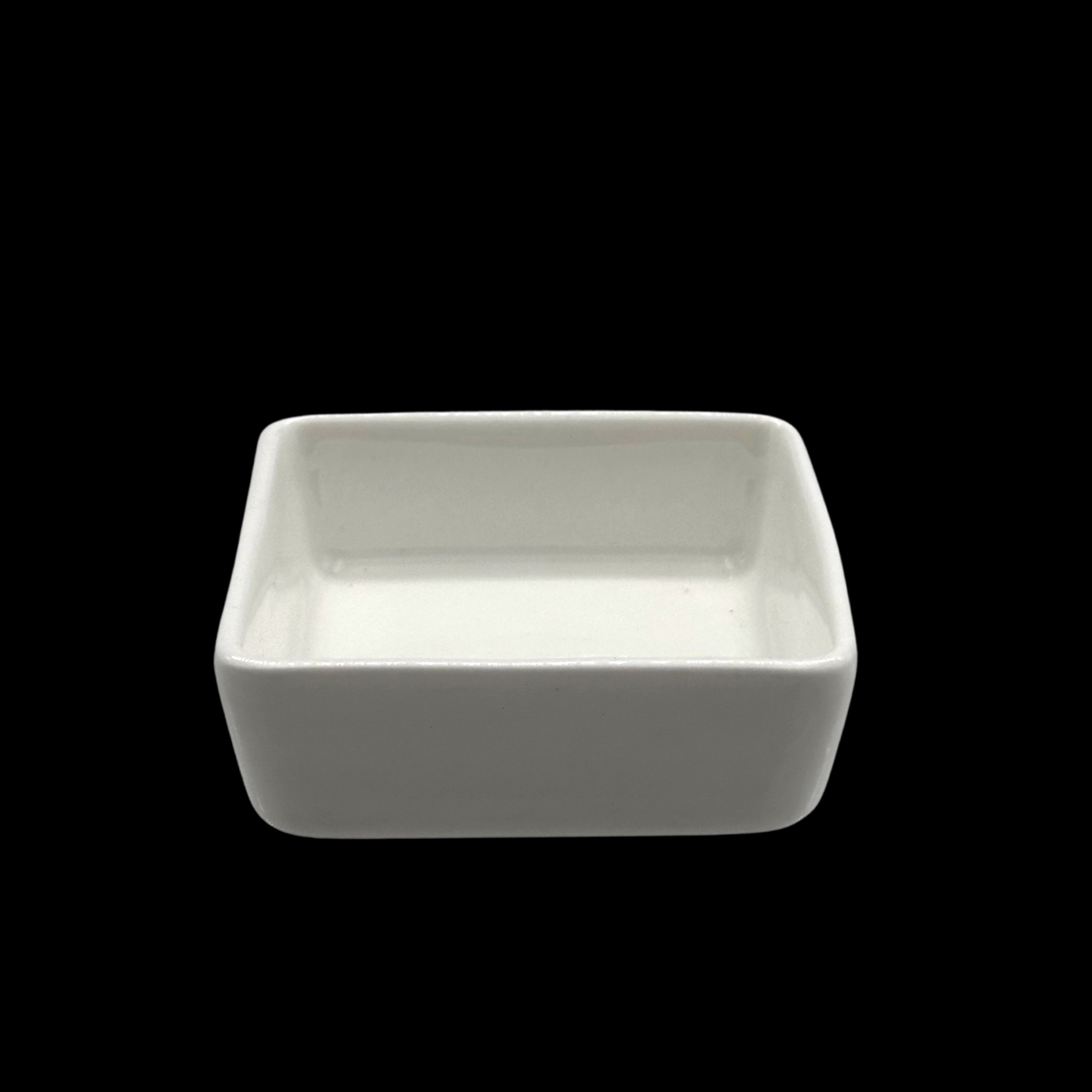 Bulk 48 White Bone China Square Dish 6x6cm