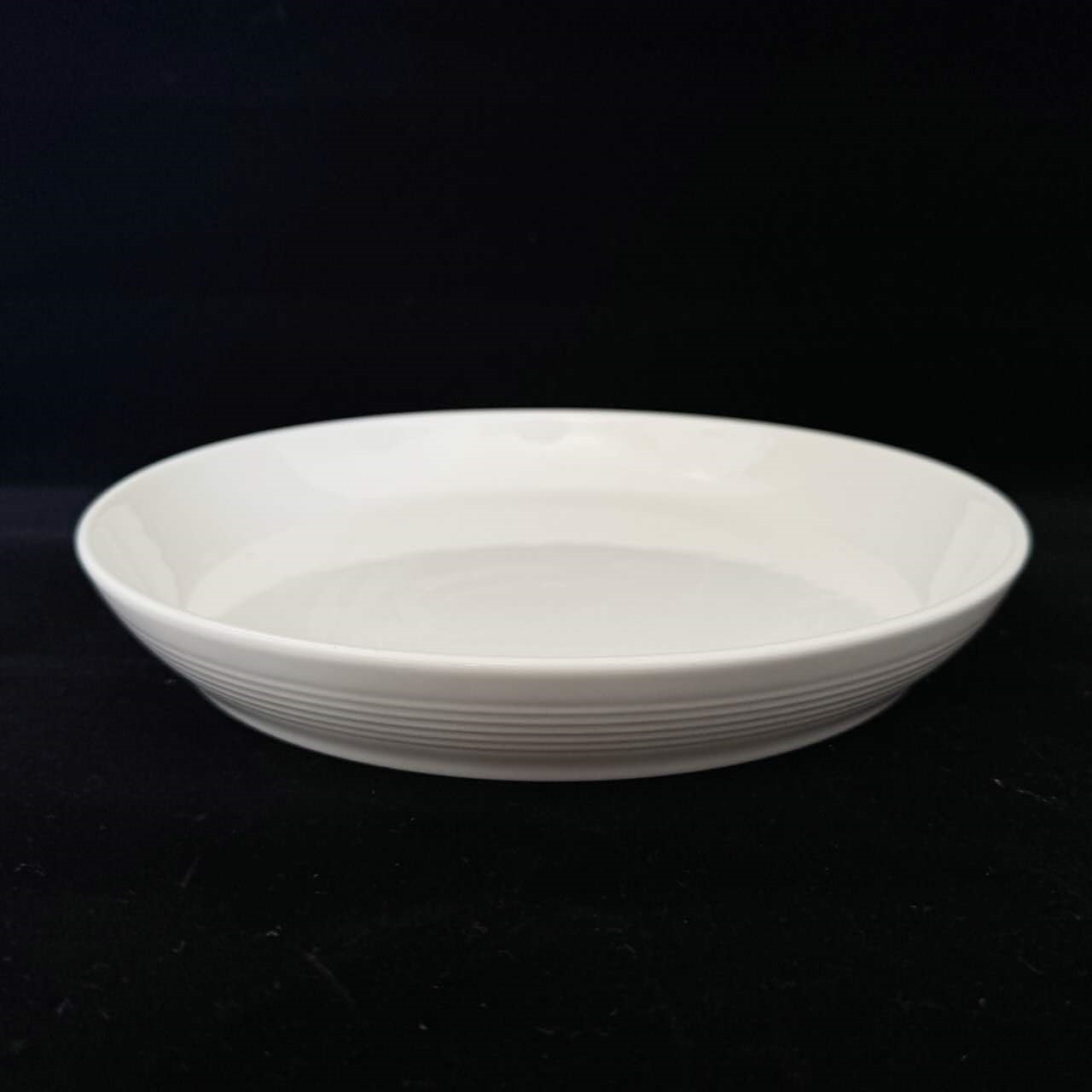 Bulk 24 White Fine Bone China Embossed Side Plate 21cm