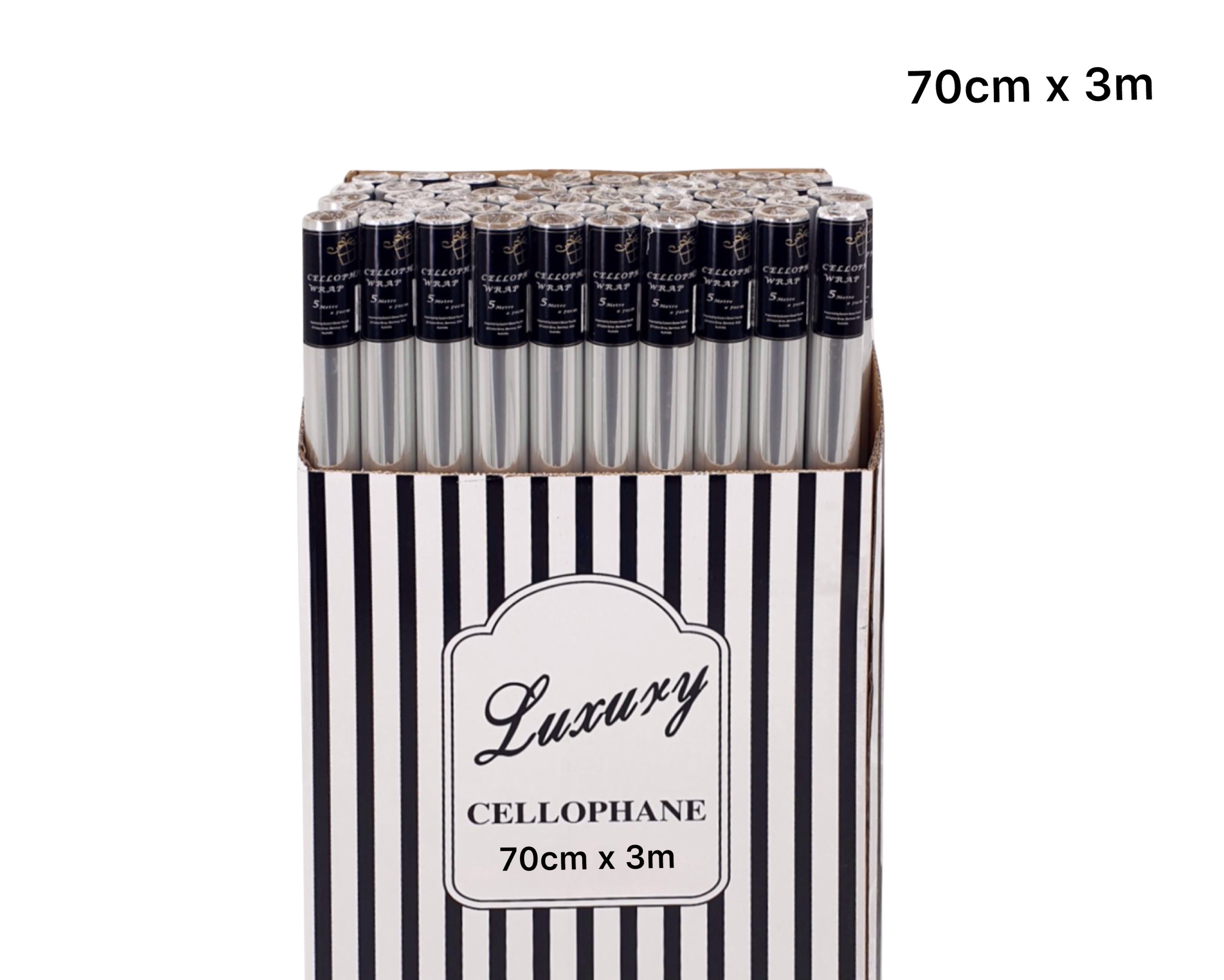 Bulk 50 Cellophane 70cm x 3m 38mm Core