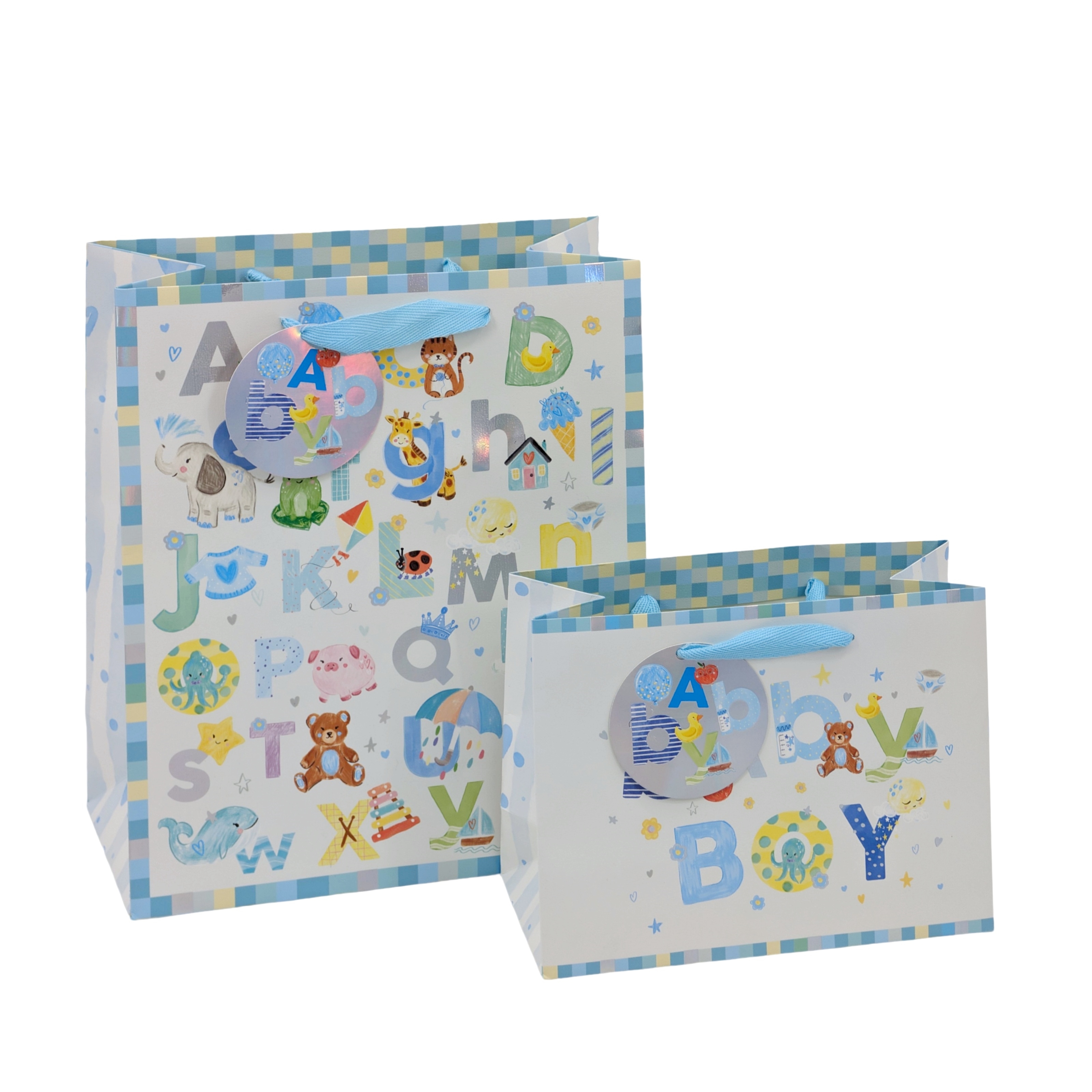 Bulk 24 Medium Baby Boy Gift Bag 23cm