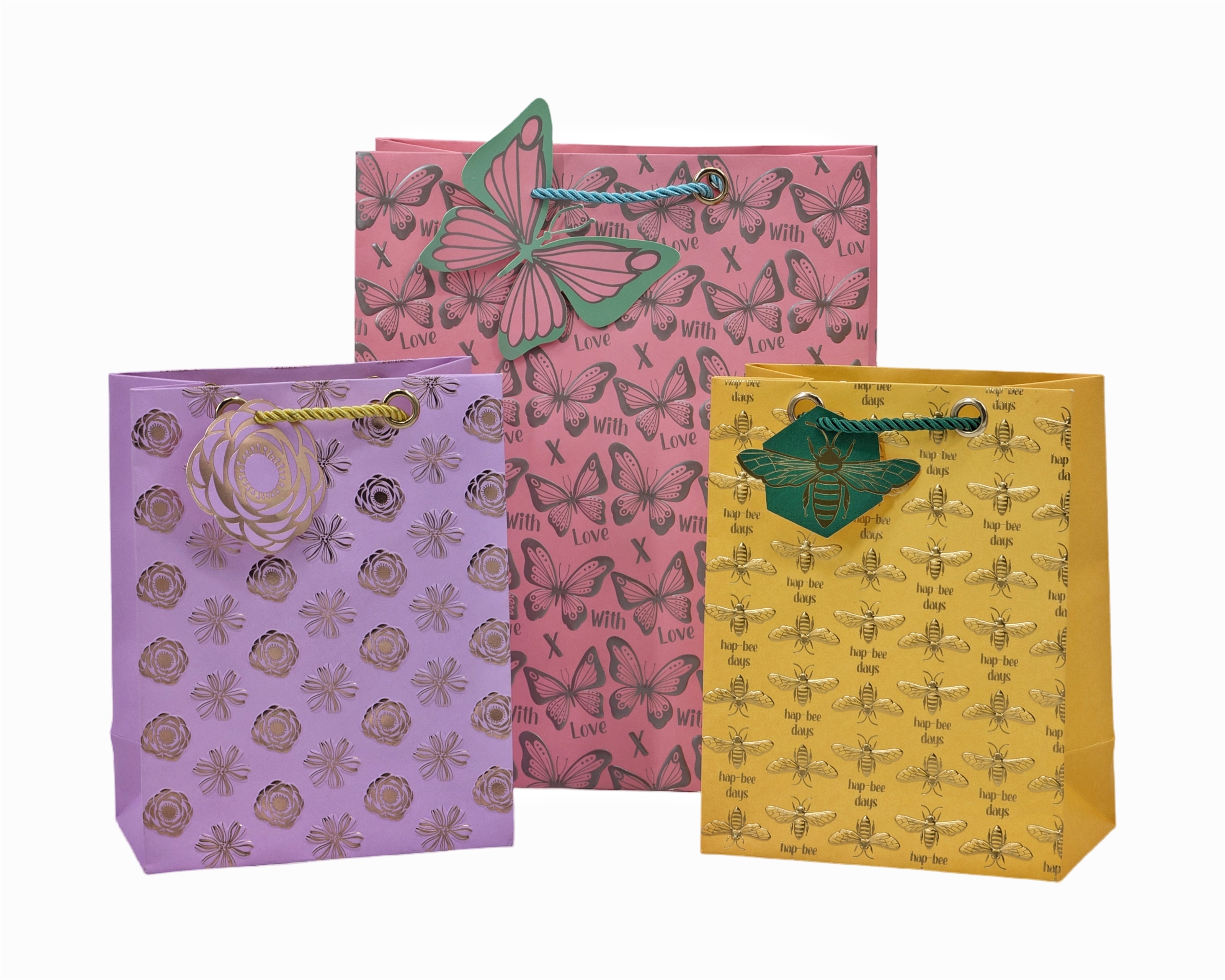 Bulk 24 Xlarge Foiled Luxury Garden Gift Bag 42cm