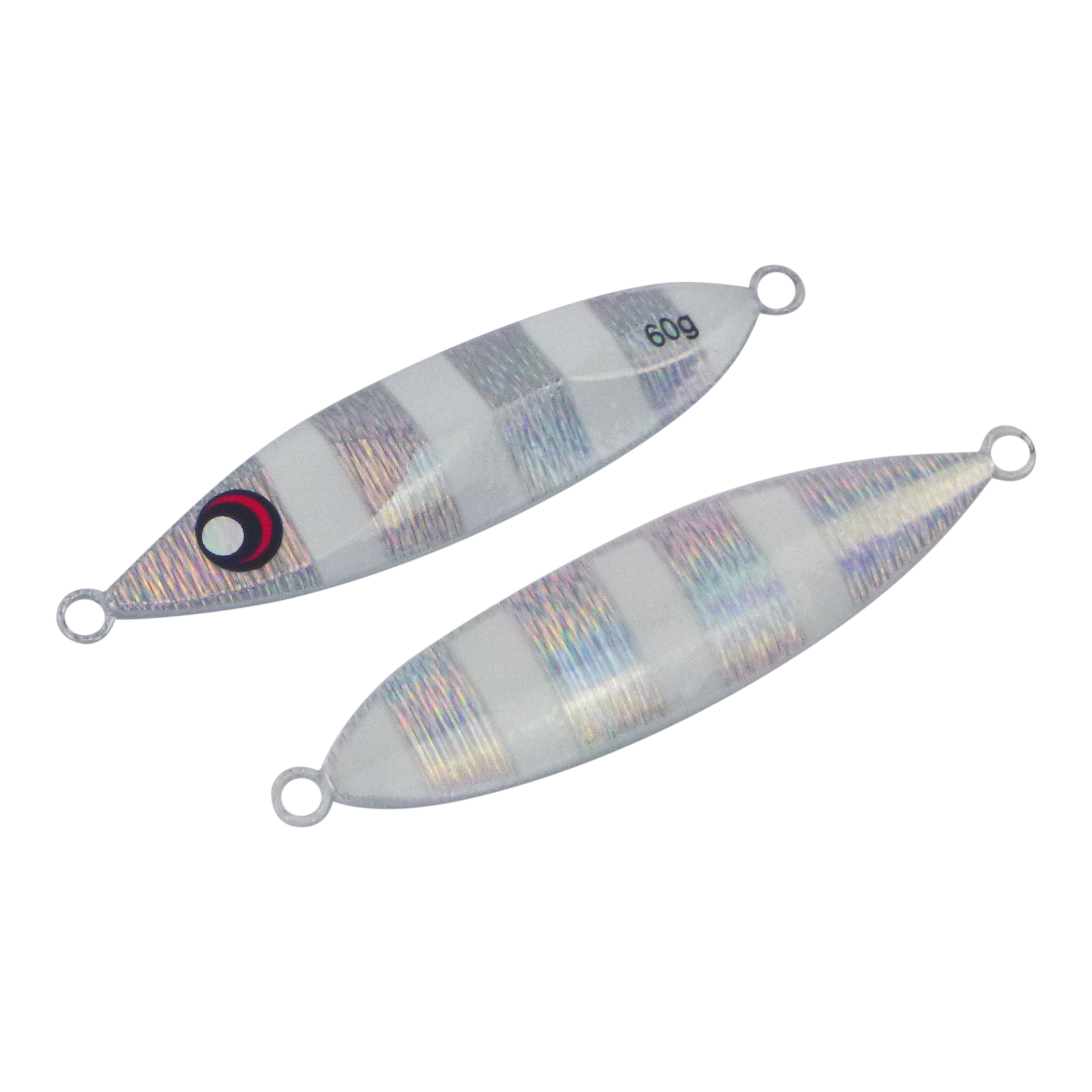 Finesse Slow Pitch Flutter Jig 60g Silver White 2 Pack