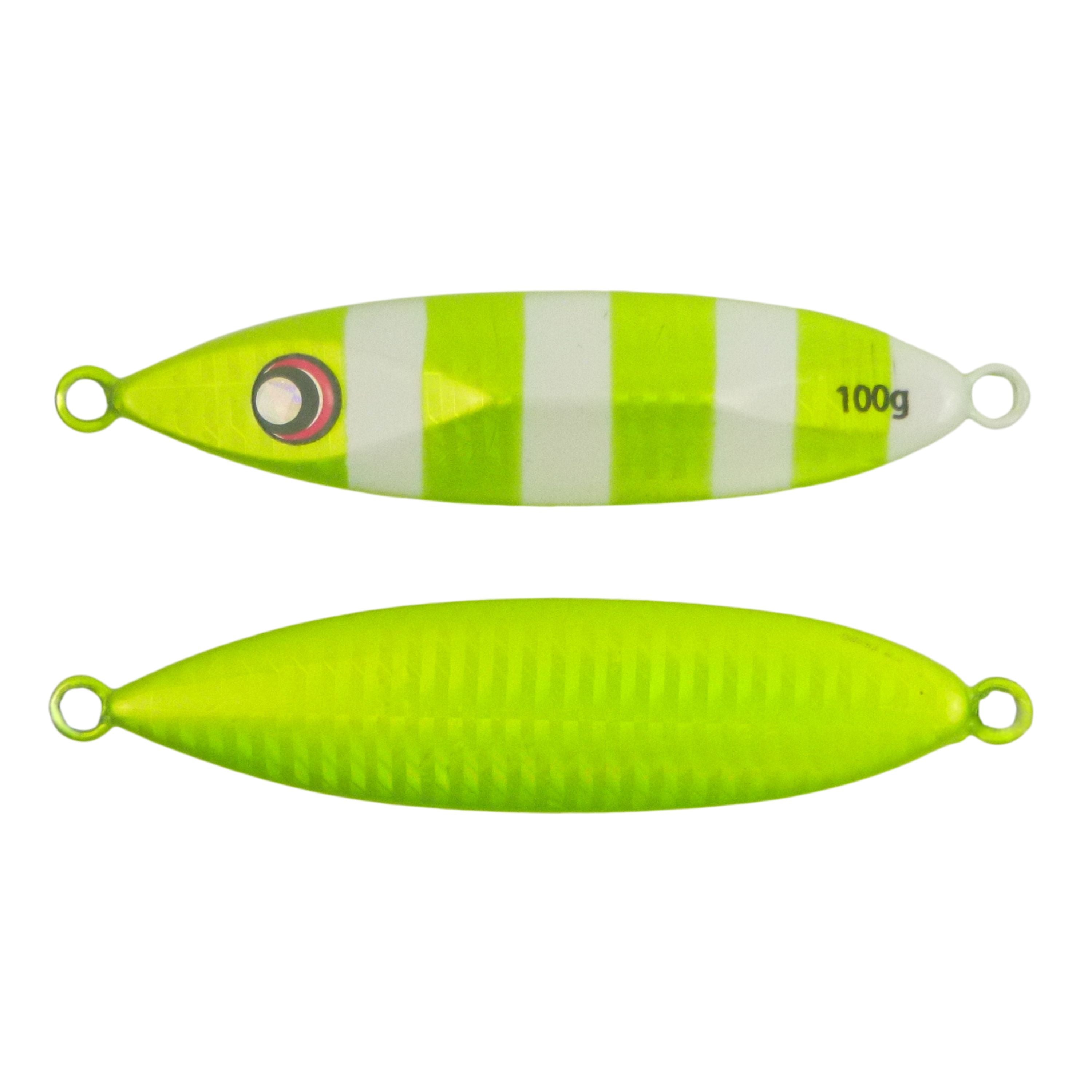 Finesse Slow Pitch Flutter Jig 100g Chartreuse 2 Pack