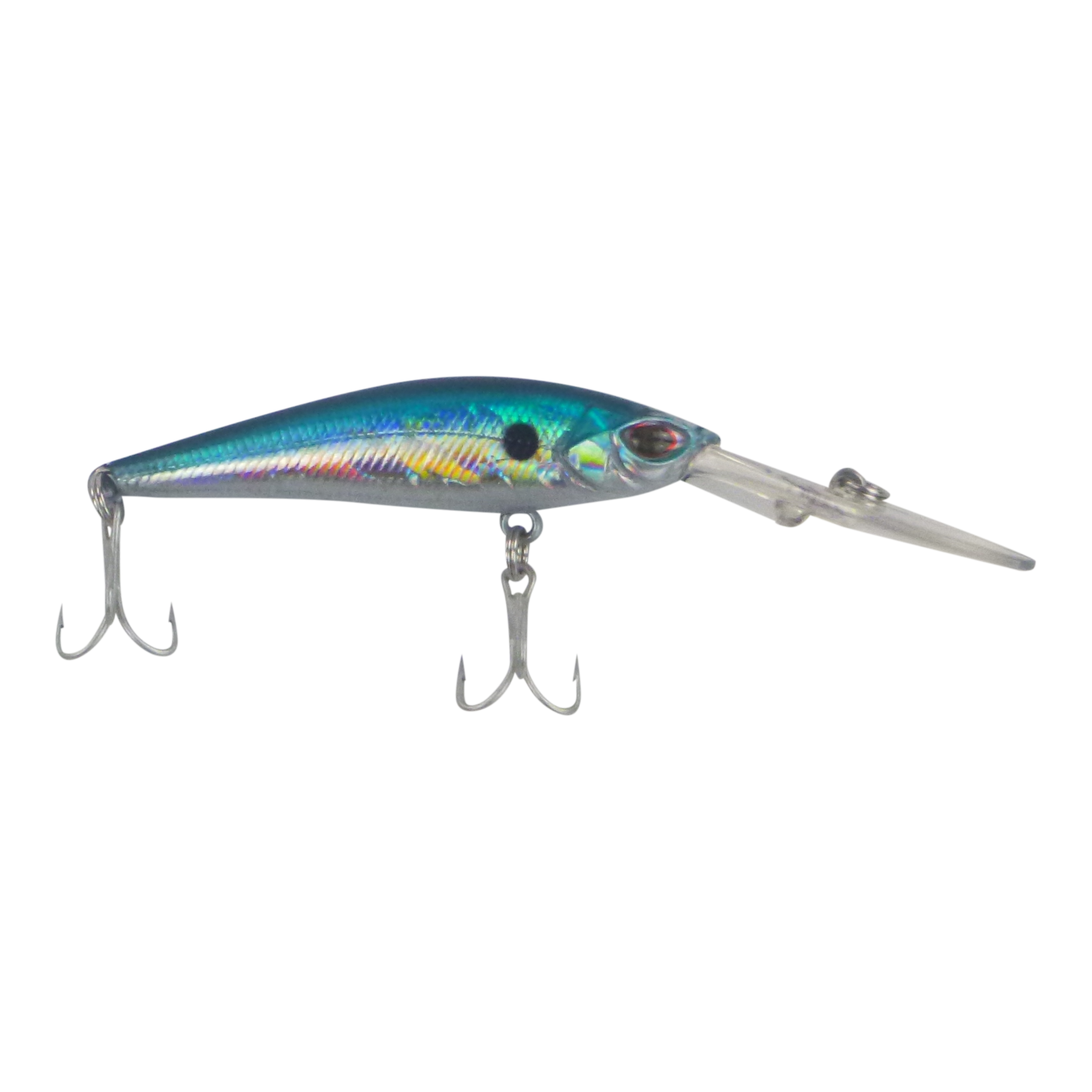 Finesse Wobbler Diving Lure Silver Blue 90mm