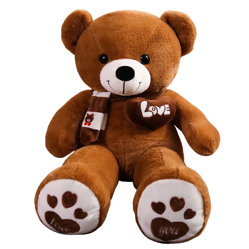 NNECN 100cm Giant Brown Teddy Bear Soft Plush Cotton Scarf
