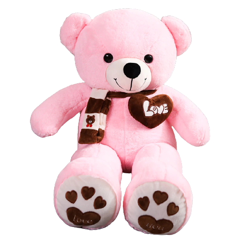 NNECN 100cm Giant Pink Teddy Bear Soft Plush Cotton Scarf